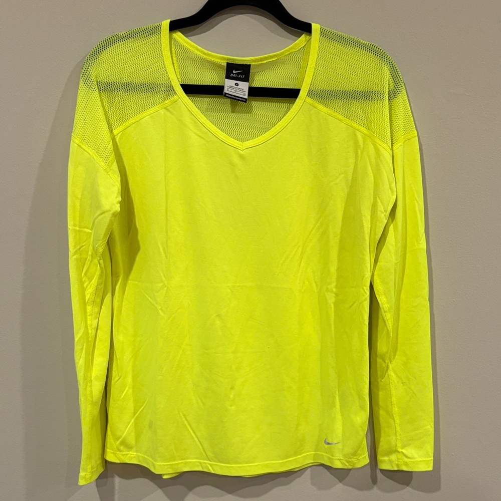 Nike Vivid Yellow Long Sleeve Shirt